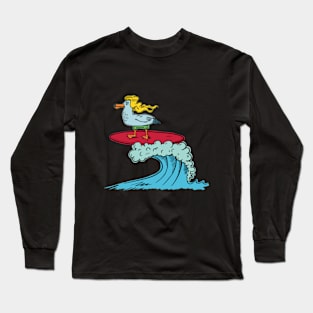 Surfing Bird Long Sleeve T-Shirt